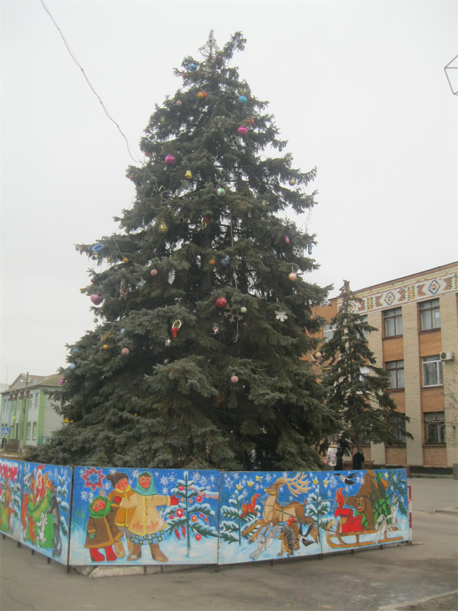 Так выглядела городская елка на площади Возрождения в прошлом году